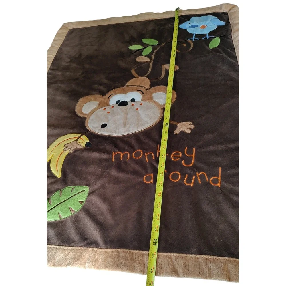 Koala Baby Blanket Monkey Around Sherpa Plush Security Brown‎ 2010 Polyester
